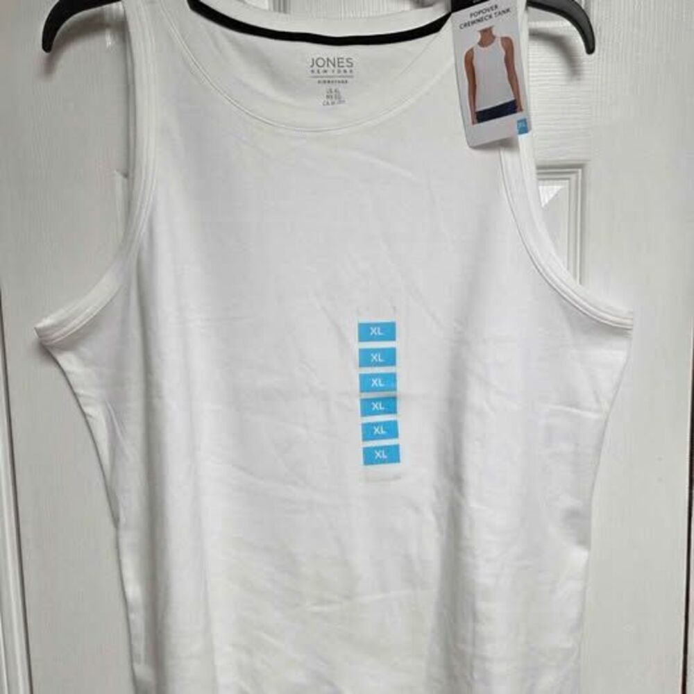 Jones New York womens XL white tank top new